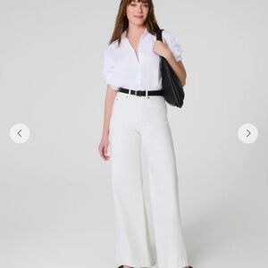 SPANX Crisp White Wide-Leg Pants